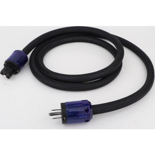 Yter 1Pcs 4N OFC Copper Hifi Audio US Power cord cable hifi AC Power cable US Power cable Preamplifier