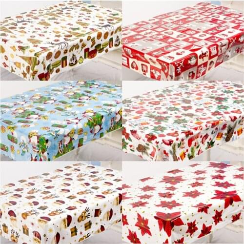 2021 New Year Gifts 1pc Christmas Disposable Tablecloth Christmas Decorations for Home Ornaments Xmas Noel Navidad Decor Garland