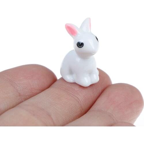 10pcs Miniature Dollhouse Bonsai Craft Garden Landscape DIY Rabbits Decor