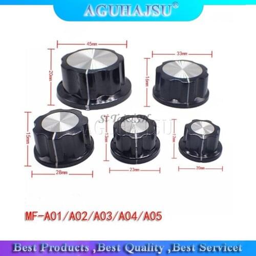 5Pcs MF-A01 MF-A02 MF-A03 MF-A04 MF-A05 Potentiometer Knob WH118/WX050 Rotary Switch Electronic 6mm
