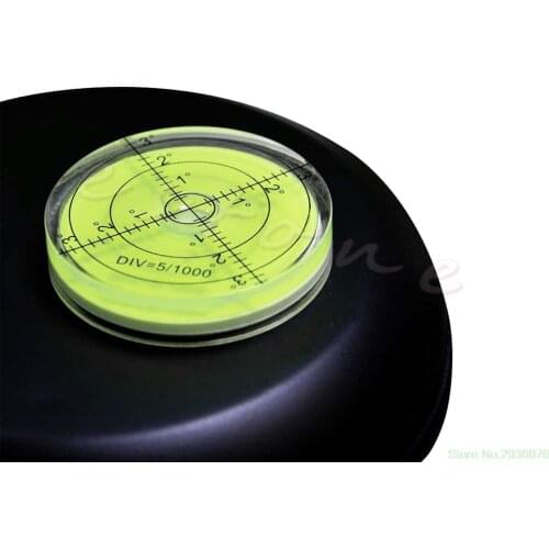 60mm*12mm PMMA Spirit Bubble Degree Mark Surface Level Round For Measuring Tool De18