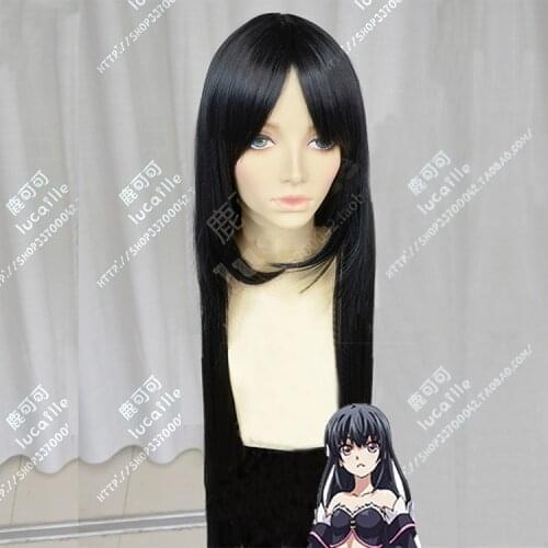 Anime Ulysses Jeanne d`Arc to Renkin no Kishi Astaroth Wig Cosplay 100cm Black Synthetic Hair Wig + Wig Cap