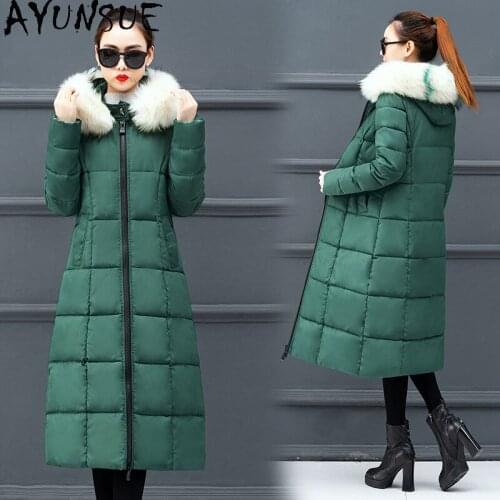 AYUNSUE Winter Jackets for Women 2020 Womens Clothing Hooded Parkas Big Fur Collar Woman Cloth Down Cotton Coat Mujer Chaqueta
