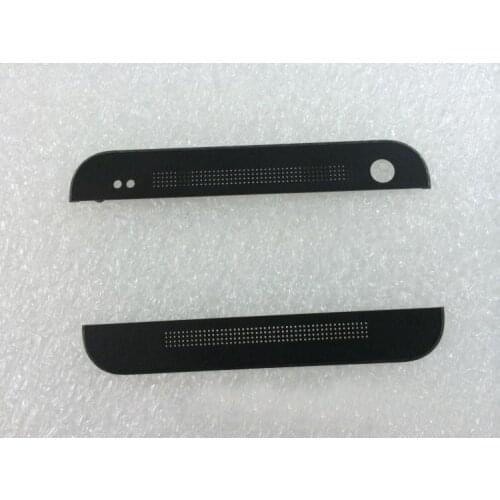 Black New Ymitn Aluminum Top+Bottom Strip Cover Housing Case For HTC One M7 801s / 801e / 801n / M7 Free Shipping
