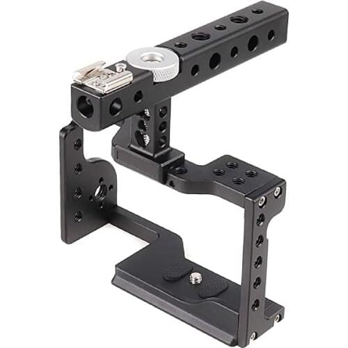 Fotga Video Camera Protective Cage Stabilizer with Top Handle Grip for Sony A6600 Mirrorless Camera