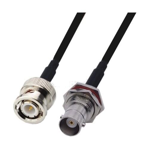 RG58 Cable BNC Male to BNC Female Bulkhead Connector WiFi Antenna Extension Pigtail jumper cable