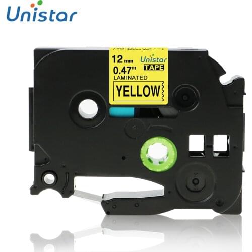 12mm TZe-631 Black On Yellow tz631 Label Tape laminated ribbon Cassette Cartridge Compatible for Brother Label printers tz-631