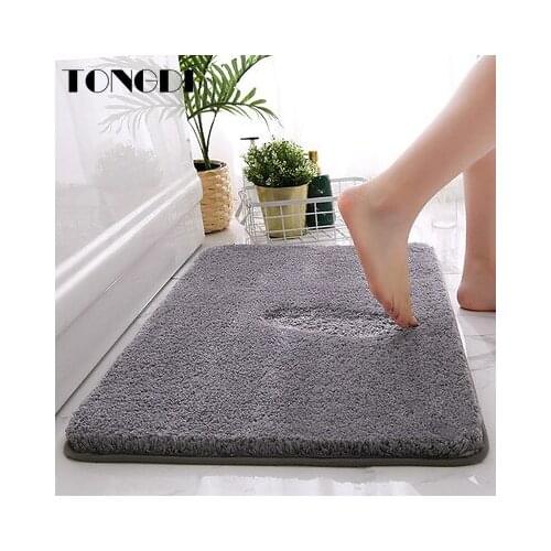 TONGDI Bathroom Carpet Mats Soft Shower Fannelette Microfiber Non-slip Rug Decoration For Home Living Kitchen Room parlour