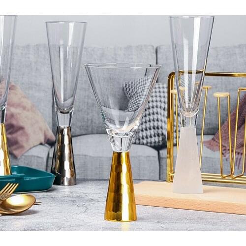 Creative red wine glass champagne glass goblet home club dining table wine glass banquet decoration cup