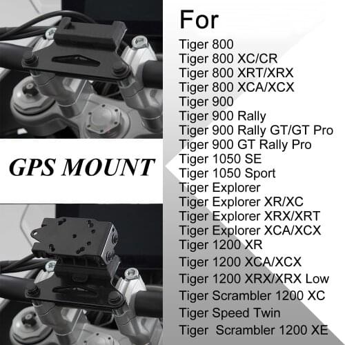 For Triumph Tiger 800 Tiger 900 Tiger 1050 Tiger Explorer Tiger 1200 Speed Twin Navigation Bracket Mount Smartphone GPS Holder