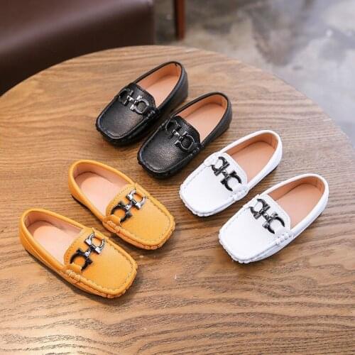 New Children Shoes Boys Girls Casual Shoe Kids Leather Sneakers Boys Girls Boat Shoes Slip On Soft Casual Flats Shoes Sandals