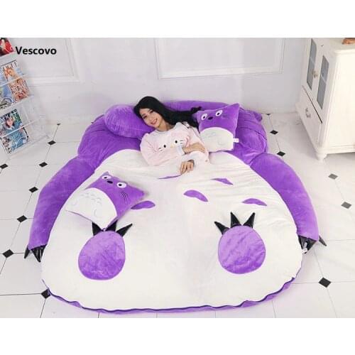 Vescovo Purple Princess Totoro lazy mattress Single cartoon Comfortable mats Lovely creative small bedroom sofa bed chair