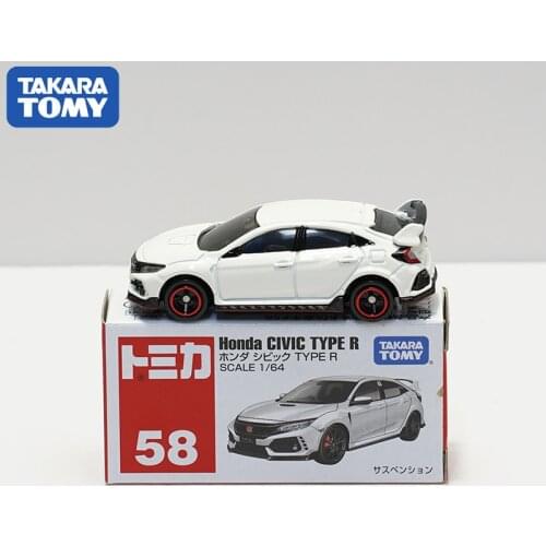 Takara Tomy Tomica 1:64 JDM Honda Civic TYPE R Alloy Diorama Car Model Collection Miniature Carros NO58 Toys For Children
