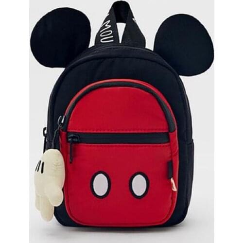 New Cute Disney childrens bag Mickey Mouse childrens Bacpack Autumn Mickey Minnie Mouse pattern backpack Kids Christmas Gifts