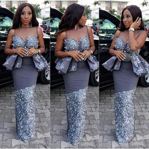 New Design African Fashion Evening Dresses Nigerian Styles Arabic 2021 Elegant Peplum Floor Length Mermaid Prom Party Gowns