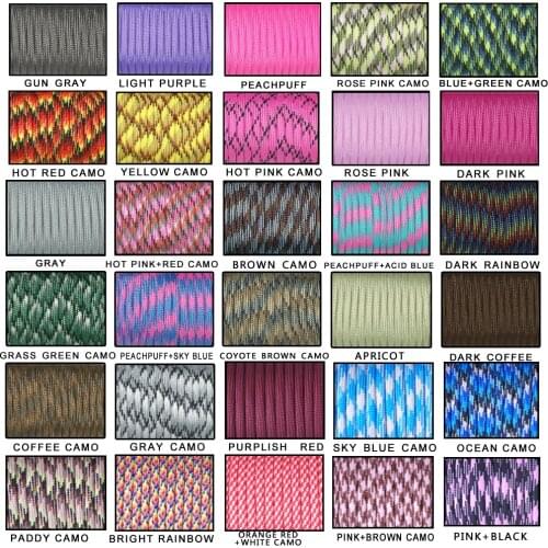 1pcs 550 Paracord Parachute Cord Lanyard Mil Spec Type III 7 Strand Core 100 FT 30 Colors For Climbing Camping / Bracelet