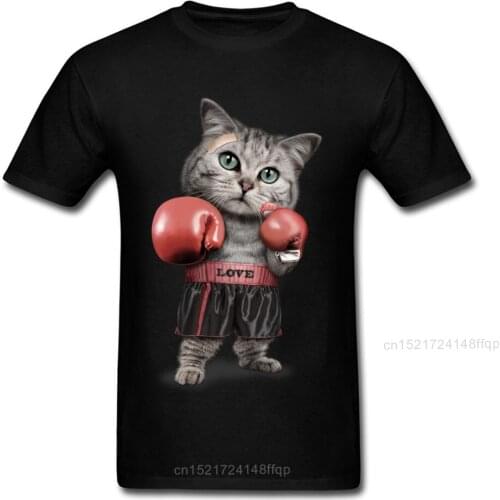Come Meow! Men T Shirt 3D Boxer Cat T-shirt Lovely Designer Clothing Custom Woman Tshirt Funny Tops Birthday Gift Tees