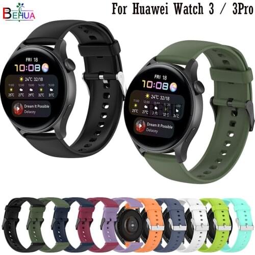 22mm WatchBand Strap For Huawei Watch 3 pro / GT 2 46mm 2e GT2 pro Original Smart WristBand Wriststrap Sport Silicone Bracelet