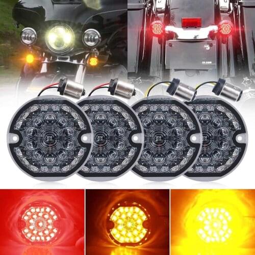 3-1/4 3.75 Inch LED 1156 1157 Front and Rear Turn Signal Lights Motorcycle Decorative Lights For Harley Road King Classic Motor