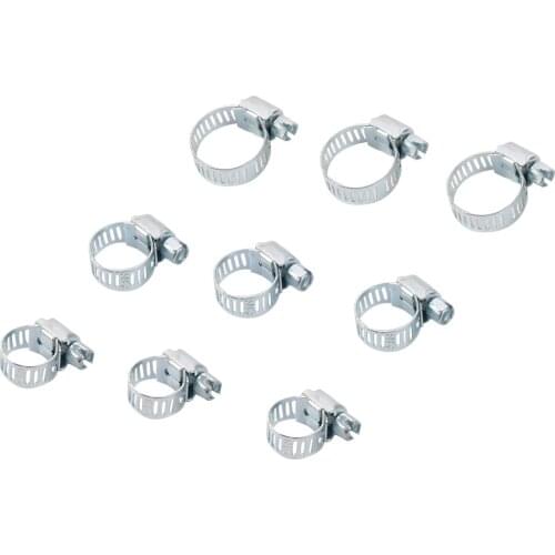 20pcs Iron Drive Hose Clamp 1/2" 5/8" 3/4" Pipe Connection Fastening Clips Adjustable Tube Line Fixed Fasterner Buckles