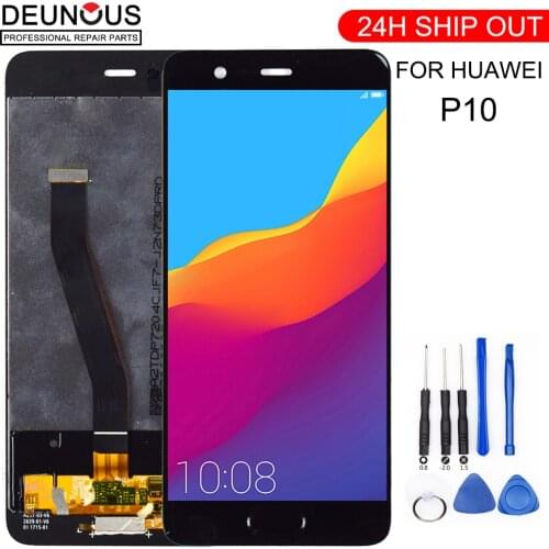 For Huawei P10 LCD Display Touch Screen Digitizer Assembly With Frame Replacement VTR-L09 VTR-L10 VTR-L29 For Huawei P10 LCD