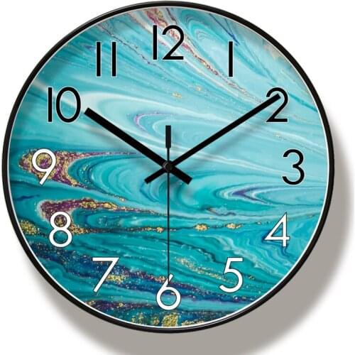 12 Inch Gold Wall Clock Modern Minimalist Round Clock Wall Clock Mute Quartz Clock Home Decorate For Living Room