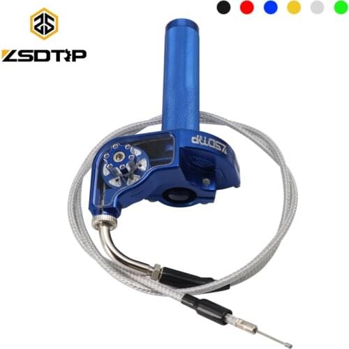 ZSDRTP Grips Settle Twist Throttle Clamp CNC Aluminum With Throttle Cable Motorcycle Pit Dirt Bike Motocross ATV Off Road Quad