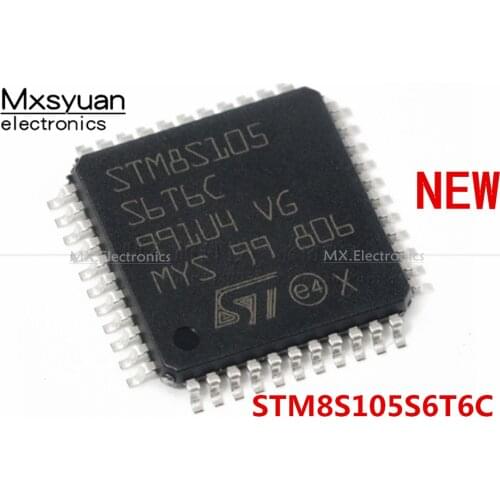 10pcs~50pcs/lot STM8S105S6T6C STM8S105S6T6 STM8S105S6 QFP44 NEW Microcontroller chip