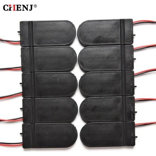 10pcs CR2032 Button Coin Cell Battery Socket Holder Case Cover With ON/OFF Switch 3V x2 6V battery Storage Box