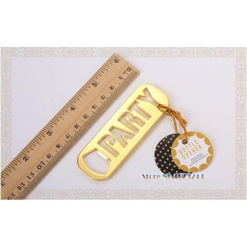 200 Pieces/lot Simple and Elegant Wedding reception favors of Gold Party Bottle Opener favors for Bridal showers