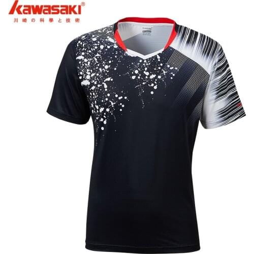 2021Kawasaki Badminton Shirt Men Quick Dry Short-Sleeve Tennis Training T-Shirts For Women Sportswear Men ST-Q1315
