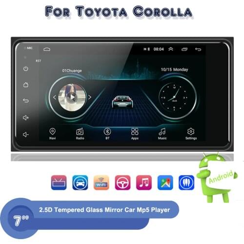 7" Android 2 Din Car Stereo Radio Car Multimed Player GPS Wifi Autoradio Bluetooth For Toyota Corolla Rear View Camera FM Radio