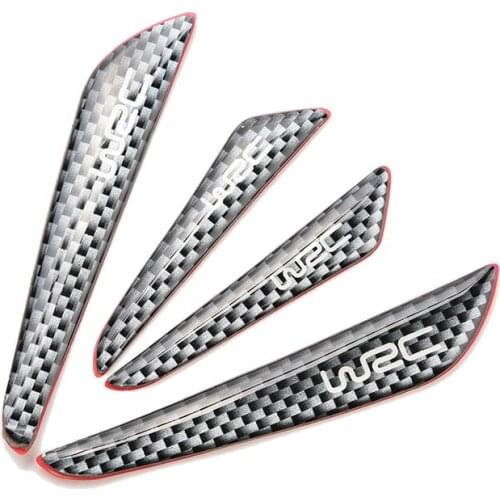 Auto Rearview Mirror Side Door Bumper Sticker Car Carbon Fiber Protector Carbon Fiber PU Surface Anti-Rub Door Edge Strips