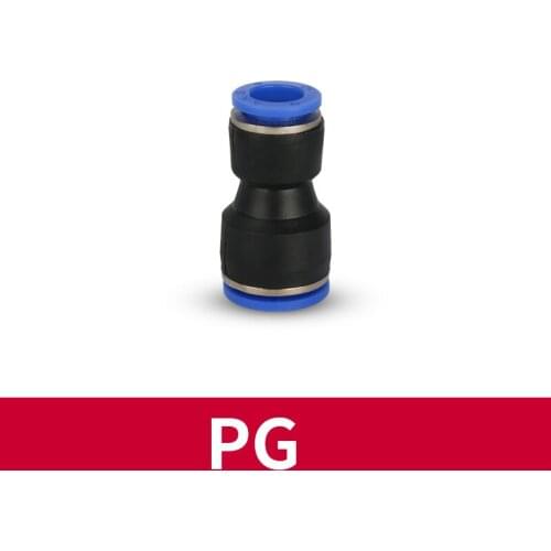Free shipping 20pcs PG12-8 Unequal Diameter Air Tube Fitting Straight Union,One Touch Push In Pneumatic Fitting Connectors