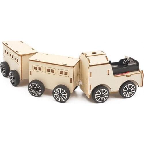 Wooden Craft Train STEM Principle DIY Brain Development Delicate Educational Training Toy Kit Interest Cultivation Supplies