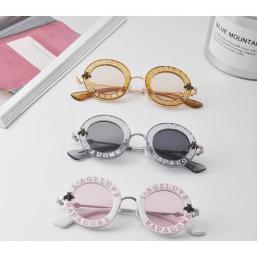 2020 Designer kinder zonnebril Round Sunglasses Children Glasses UV400 Baby Summer Eyeglasses Vintage Cute Girl boy Eyewear n297