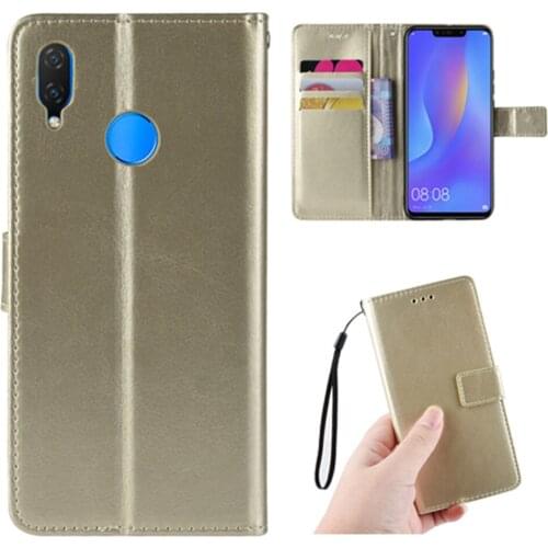For Huawei P Smart+ Dual Sim Case 6.3 inch Luxury PU Leather Wallet Lanyard Stand Case For Huawei P Smart Plus INE-LX1 Phone Bag