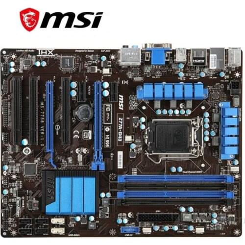 For MSI Z77A-G43 Computer USB3.0 SATA III Motherboard LGA 1155 DDR3 For Intel Z77 Z77M Desktop Mainboard Used