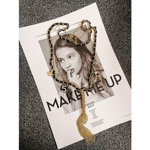 Korean trendy charm tassel pendant necklace jewelry for women order outlet cheap wholesale