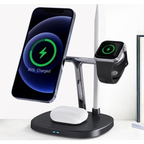 4 In 1 Magnetic Wireless Charging Station For Iphone 12 Pro Max iWatch Airpods Qi Wireless Charger Mobile Phone Chargers