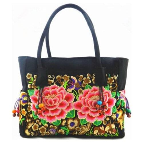 Fashion Vintage Emboridery Shopping Casual Totes!Nice Bohemian Floral Embroidered Women Canvas Shoulder&Handbags Hot Canvas Bags