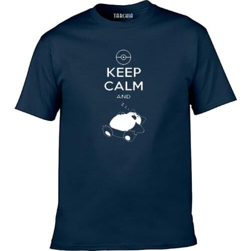 TARCHIA 2021 Free Shipping t-shirt Keep Clam And Sleeping Cotton Tops Tees Men Short Sleeve Boy Casual Homme T Plus Fashion