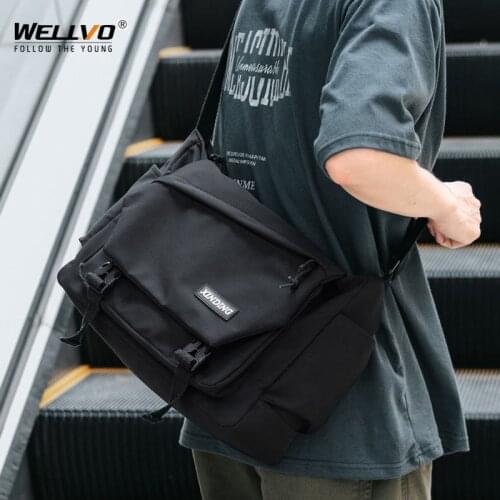 Men Messenger Bags Waterproof Big Crossbody Shoulder Bag Famous Brands High Quality Mens Hip Hop Streetwear Travel Bags X213C