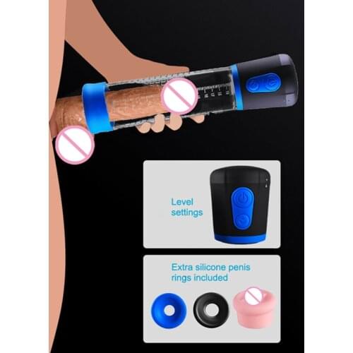 Pump for penis electric penis extender enlargement vacuum pump Cock dick sex pump erection training assistor Sex toys for men