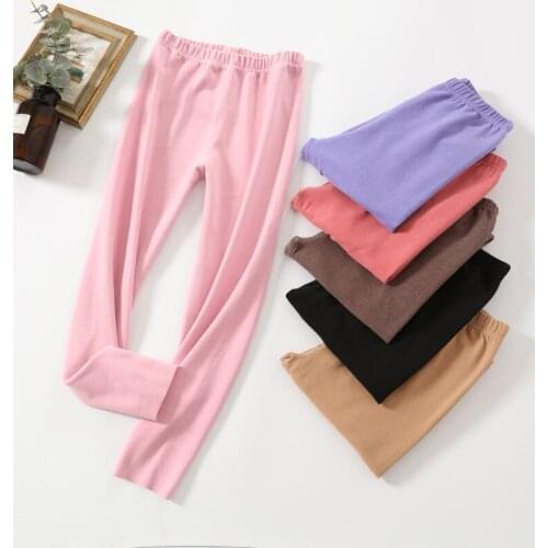 New Seamless High Waist Womens Sleep Wear Thermal Pants Plush Thicken Autumn Winter Warm Pijama Female Household Trousers 3XL