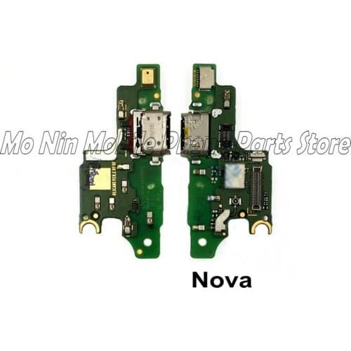 New Microphone Module+USB Charging Port Board Flex Cable Connector Parts For Huawei Nova Lite 2 2Plus Nova 2s 3 3i 4 Replacement