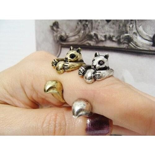Wholesale Unique Retro Squirrel Adjustable Ring High Quality Design Mens Squirrel Promise Rings Women Gift Overwatch Aros