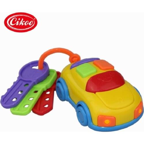 Sozzy Hot Baby Music Car Key Toy Electric Cognition Toy Slidably Car Wheel Educational Toy Car Key Alarm Baby Boy Playing