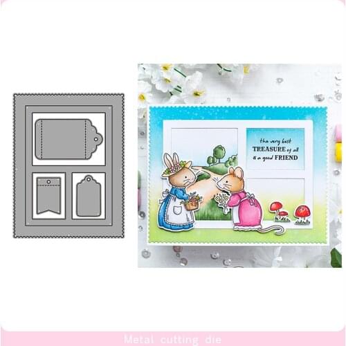 Frame and labels Metal Cutting Dies for DIY Scrapbooking Photo Album Decorative Embossing Paper Card Crafts Die Cut 2019