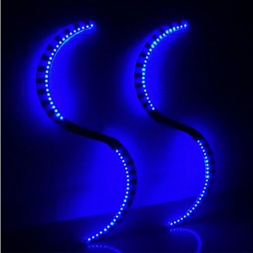 P48 DJ performance led sticks shining light RGB colorful nunchucks rave show robot men led costumes stage luminous props bar led